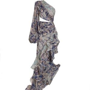 Sara Gown in Blue Multi Bronx and Banco - size M